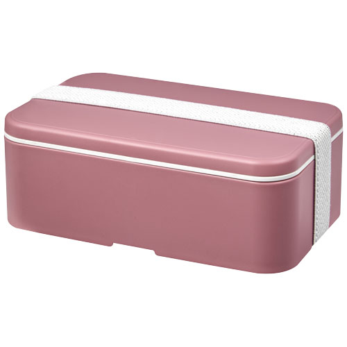 Boite repas à un bloc personnalisée MIYO Renew Rose et Blanc